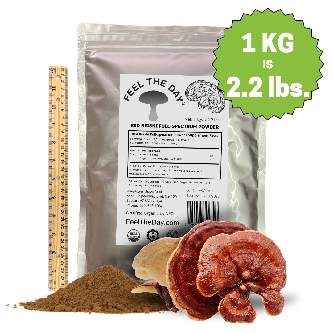 Red Reishi mushroom powder supplement 1kg