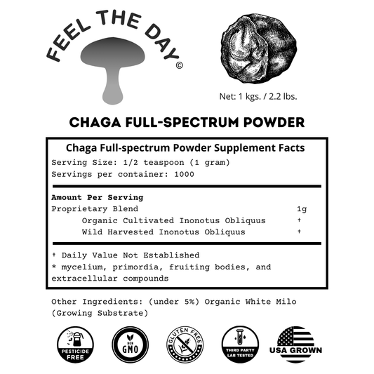 Chaga mushroom powder supplement 1kg