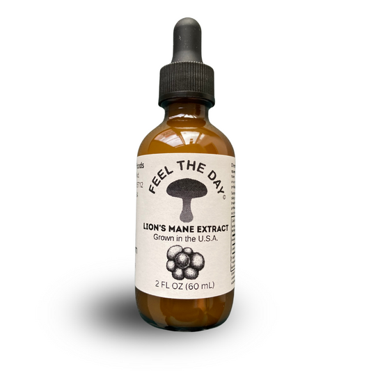 Small Batch Lion's mane mushroom alcohol extract tincture 2 oz bottle