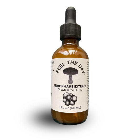 Lion's mane mushroom alcohol extract tincture 2 oz bottle