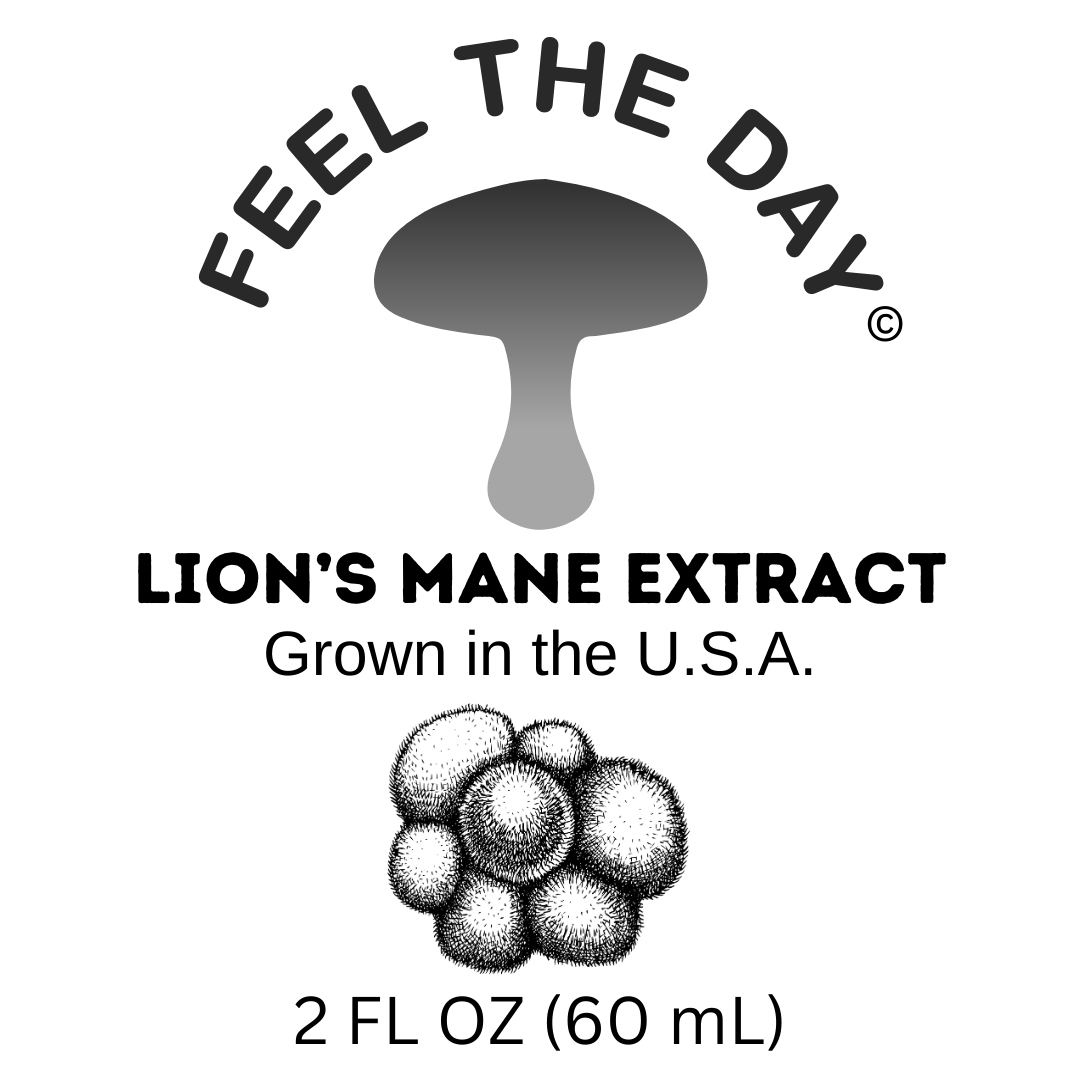 Lion's mane mushroom alcohol extract tincture 2 oz bottle