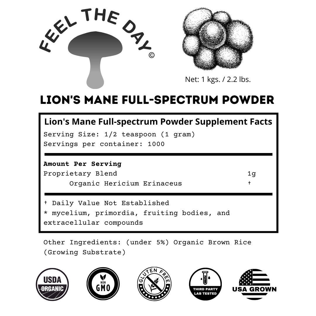 Lion's Mane mushroom powder supplement 1kg