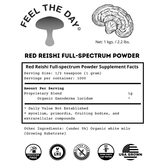 Red Reishi mushroom powder supplement 1kg