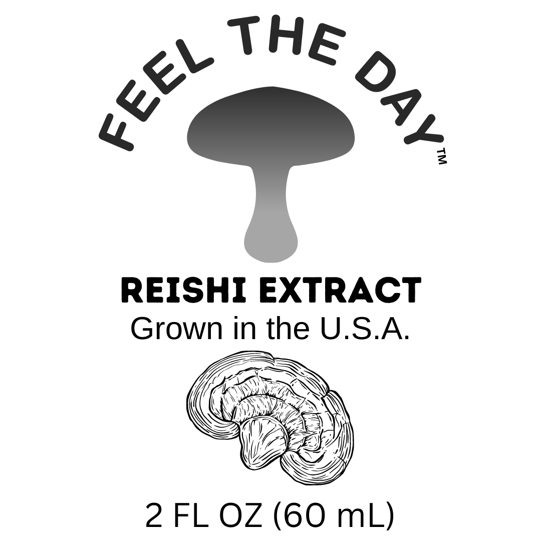 Small batch Reishi mushroom alcohol extract tincture 2 oz bottle