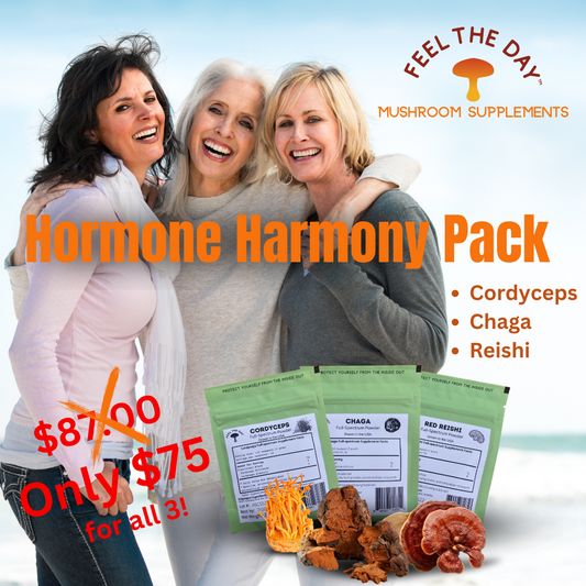 Hormone Harmony mushroom powder supplement pack