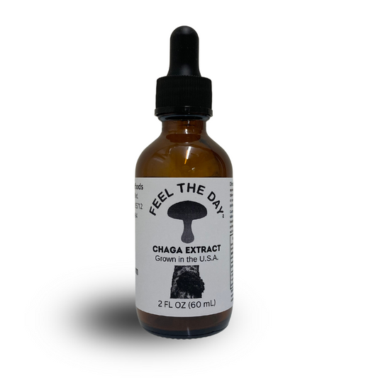 Small batch Chaga mushroom alcohol extract tincture 2 oz bottle