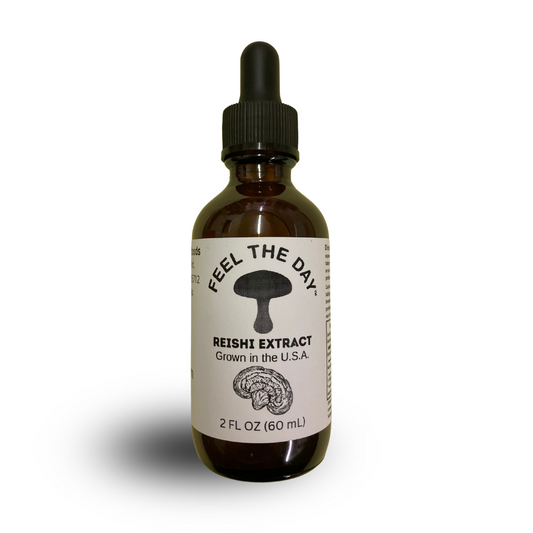 Small batch Reishi mushroom alcohol extract tincture 2 oz bottle