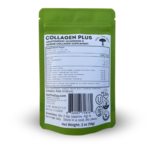 Collagen Plus mushroom powder supplement