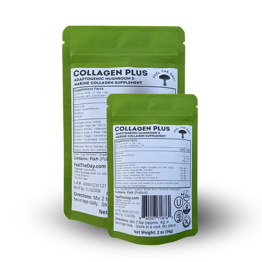 Collagen Plus mushroom powder supplement