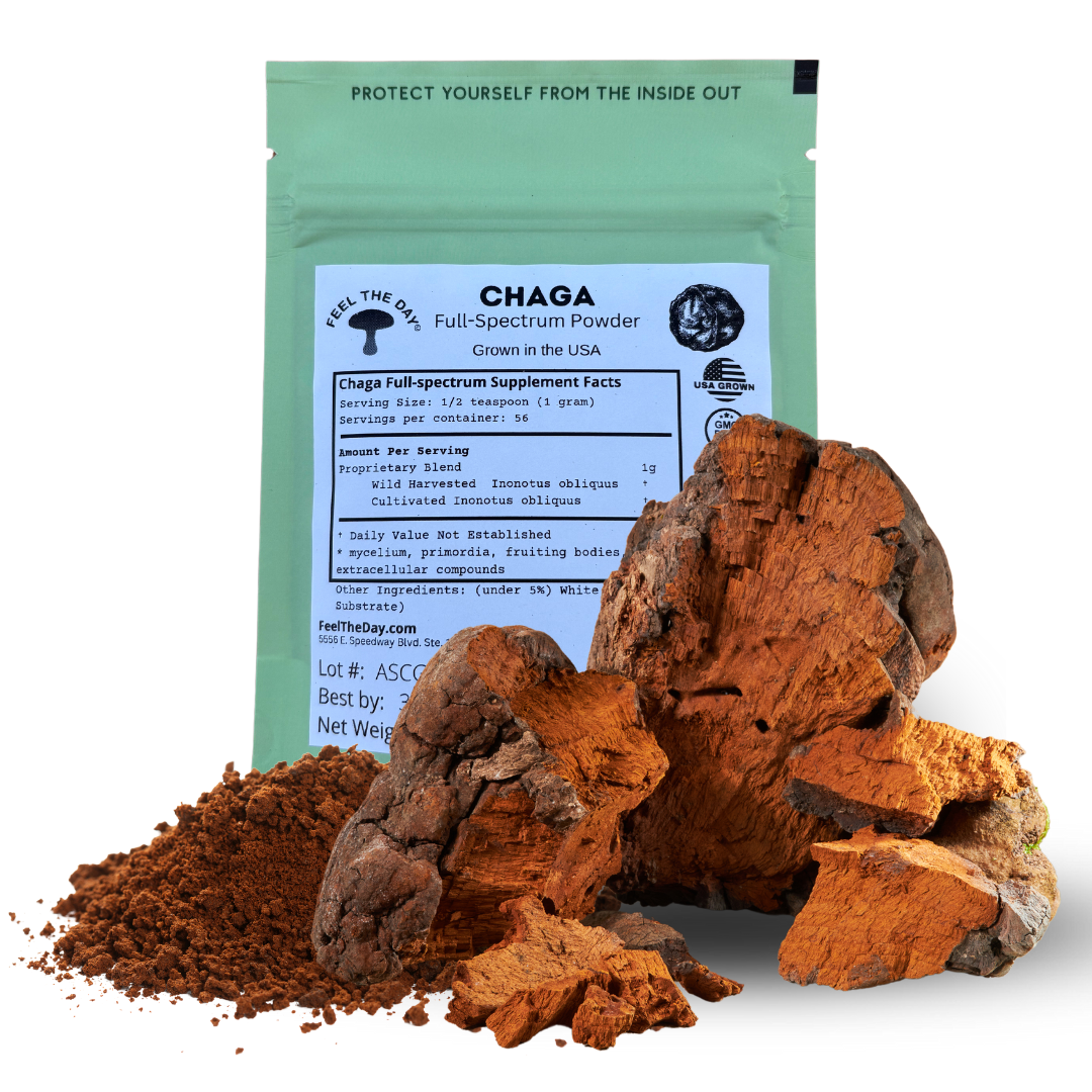 Chaga mushroom powder supplement 2 oz