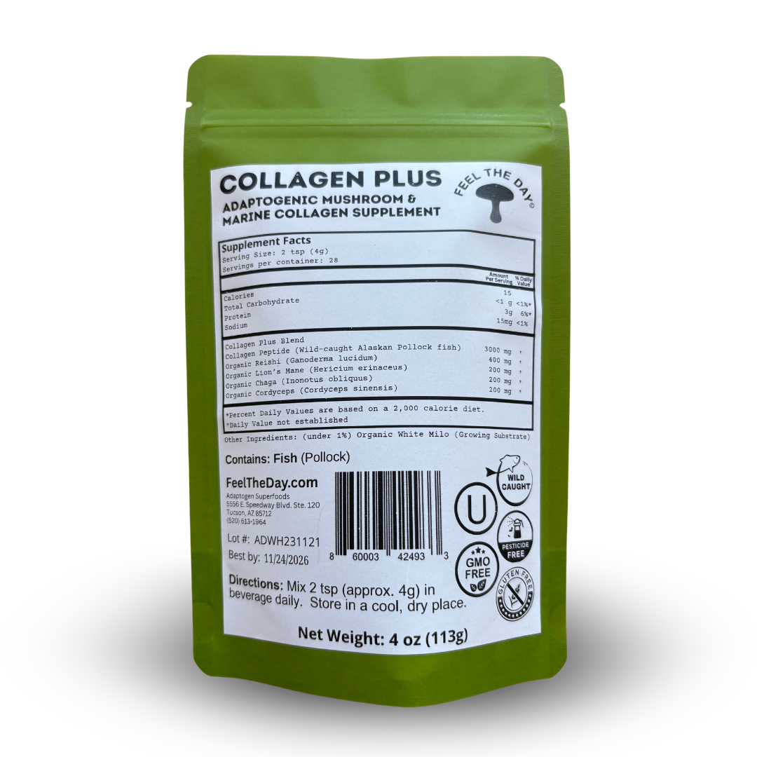 Collagen Plus mushroom powder supplement