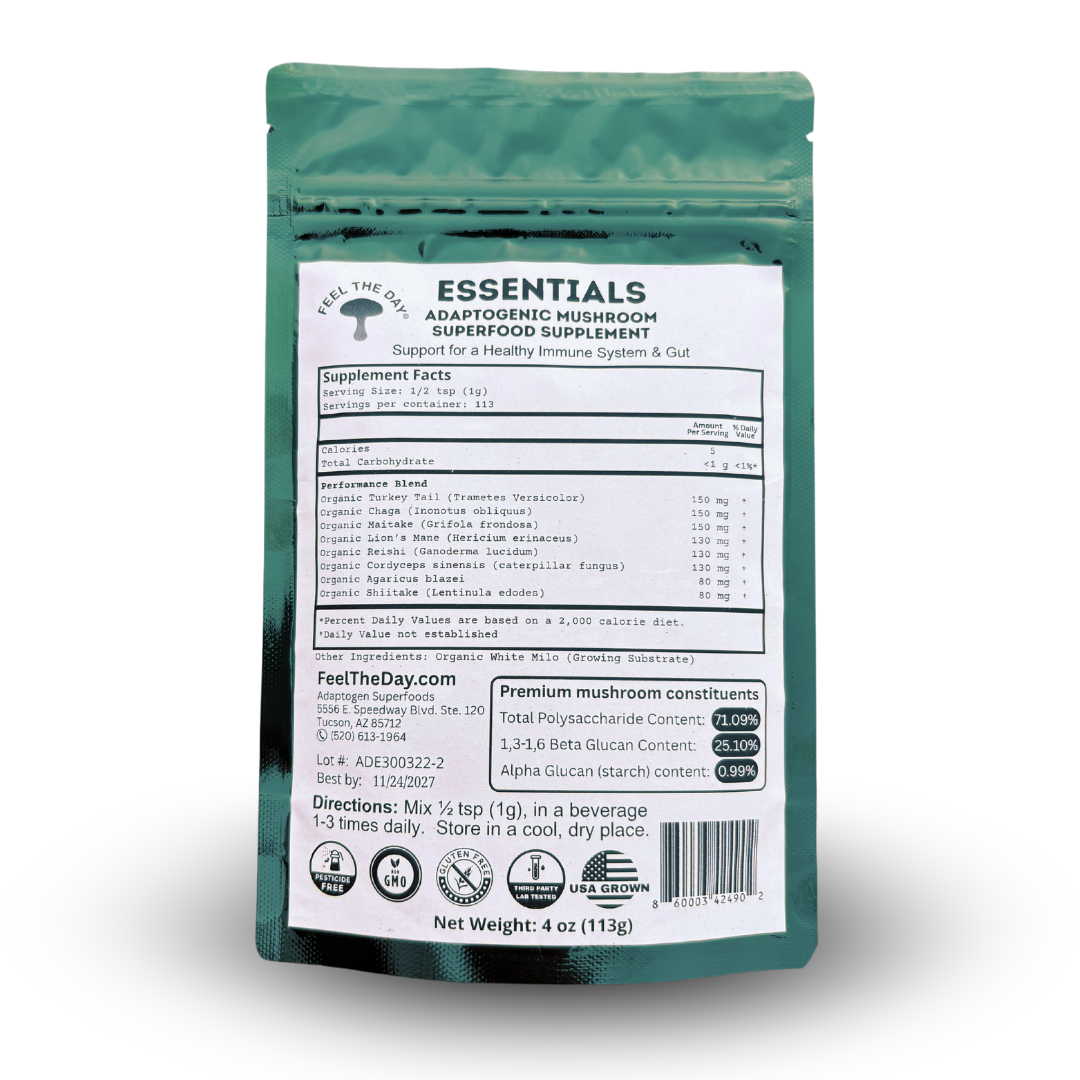 Essentials mushroom powder supplement
