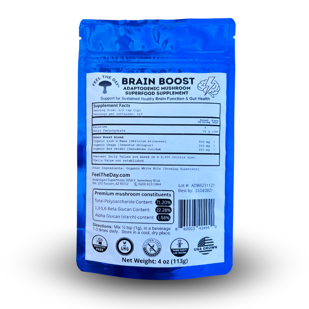 Brain Boost mushroom powder supplement