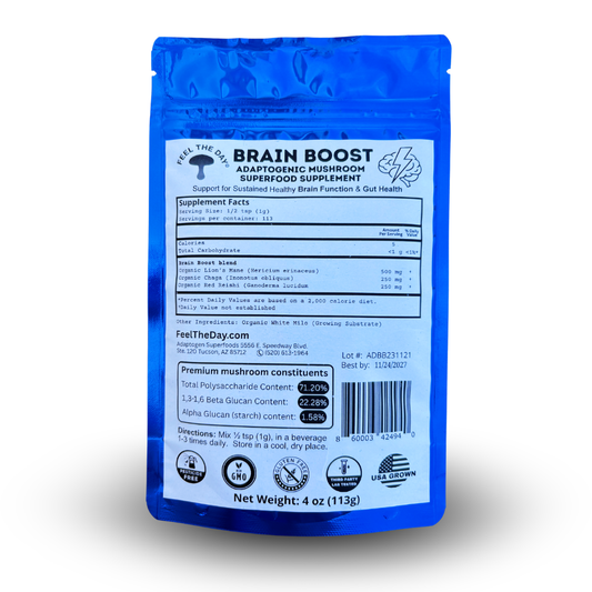 Brain Boost mushroom powder supplement