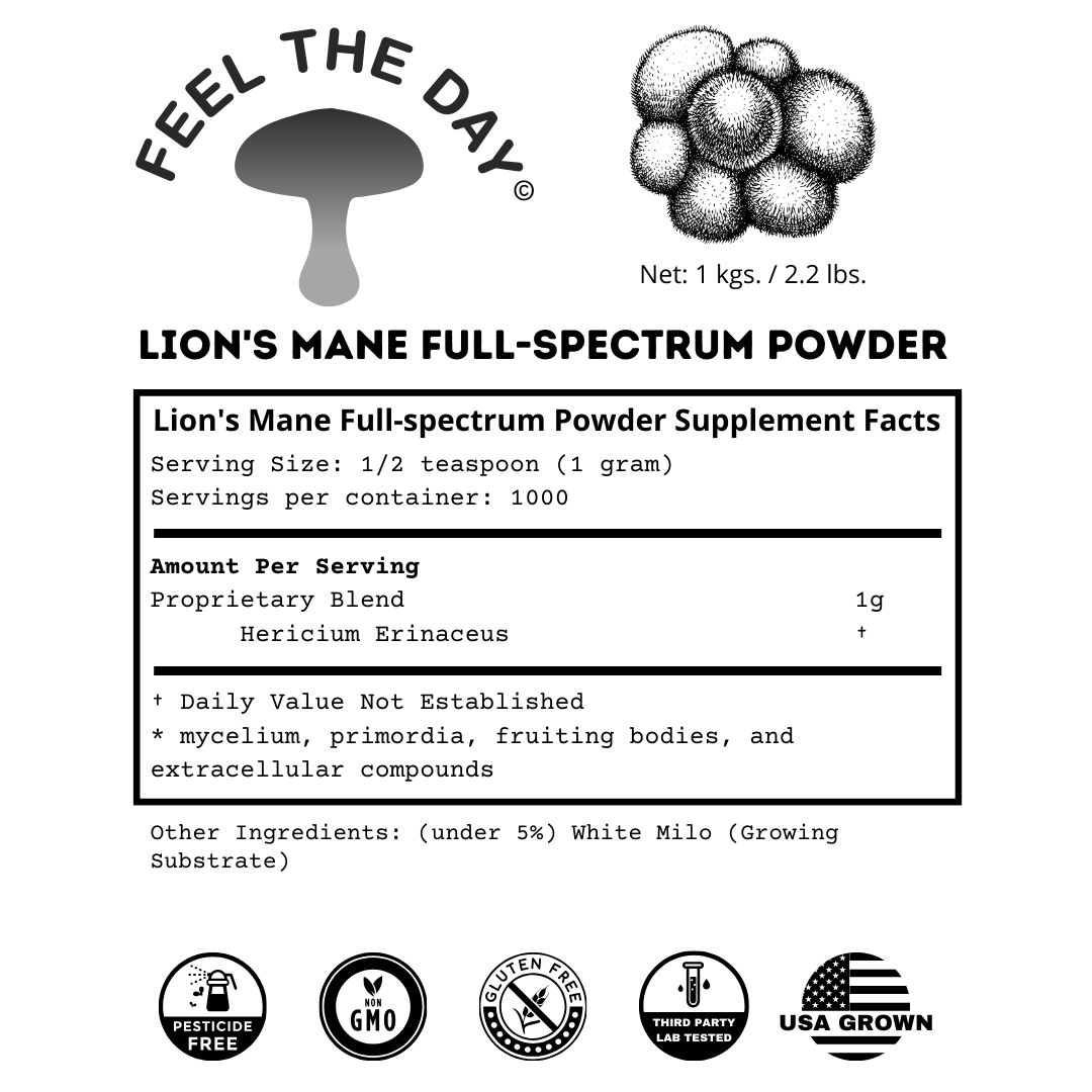 Lion's Mane mushroom powder supplement 1kg