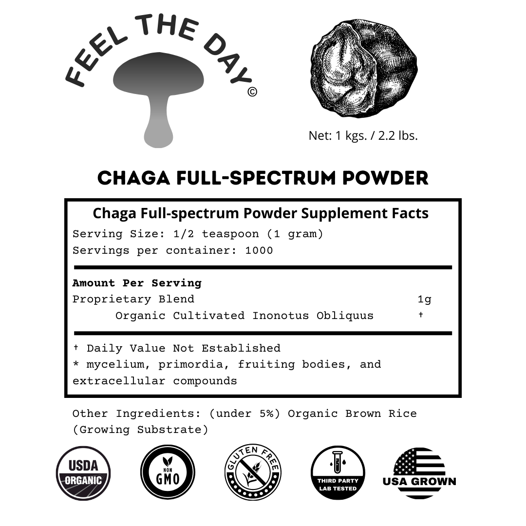 Chaga mushroom powder supplement 1kg