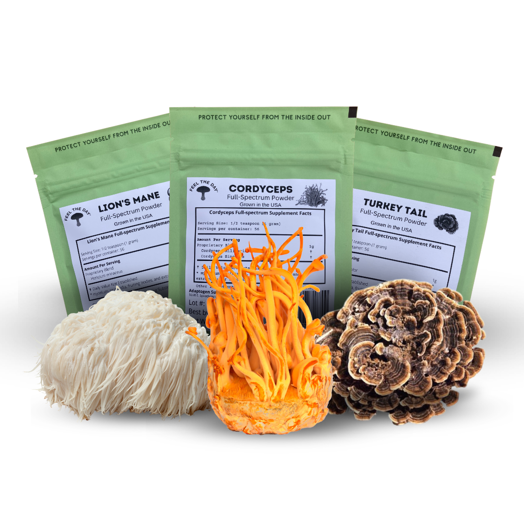 Mind & Body Vitality mushroom powder supplement pack
