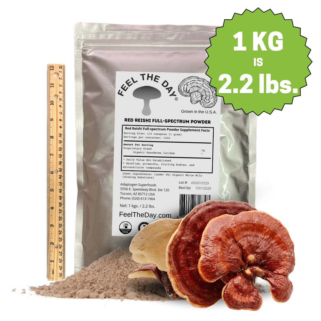 Red Reishi mushroom powder supplement 1kg