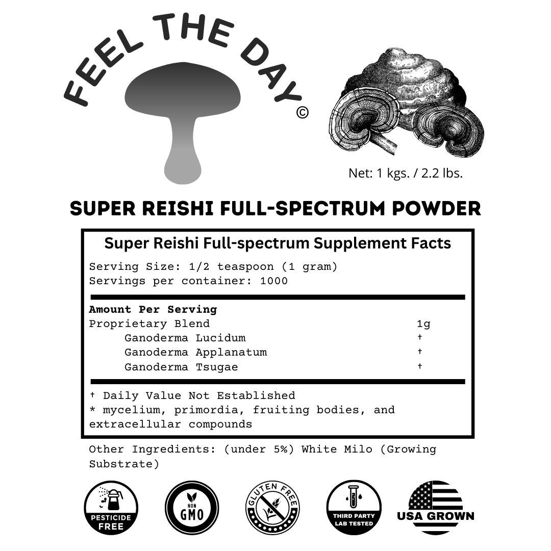 Super Reishi mushroom powder supplement 1kg