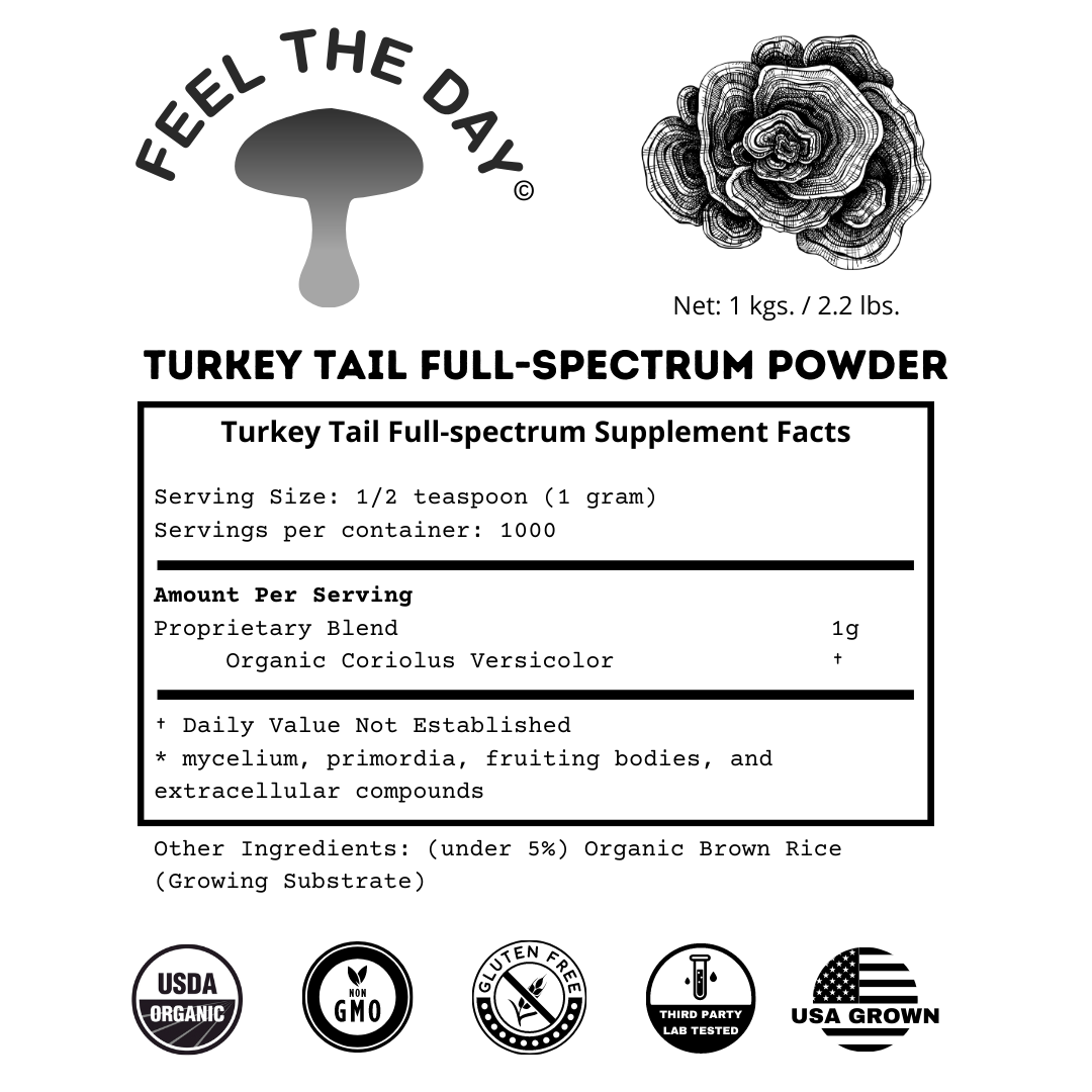 Turkey Tail mushroom powder supplement 1kg