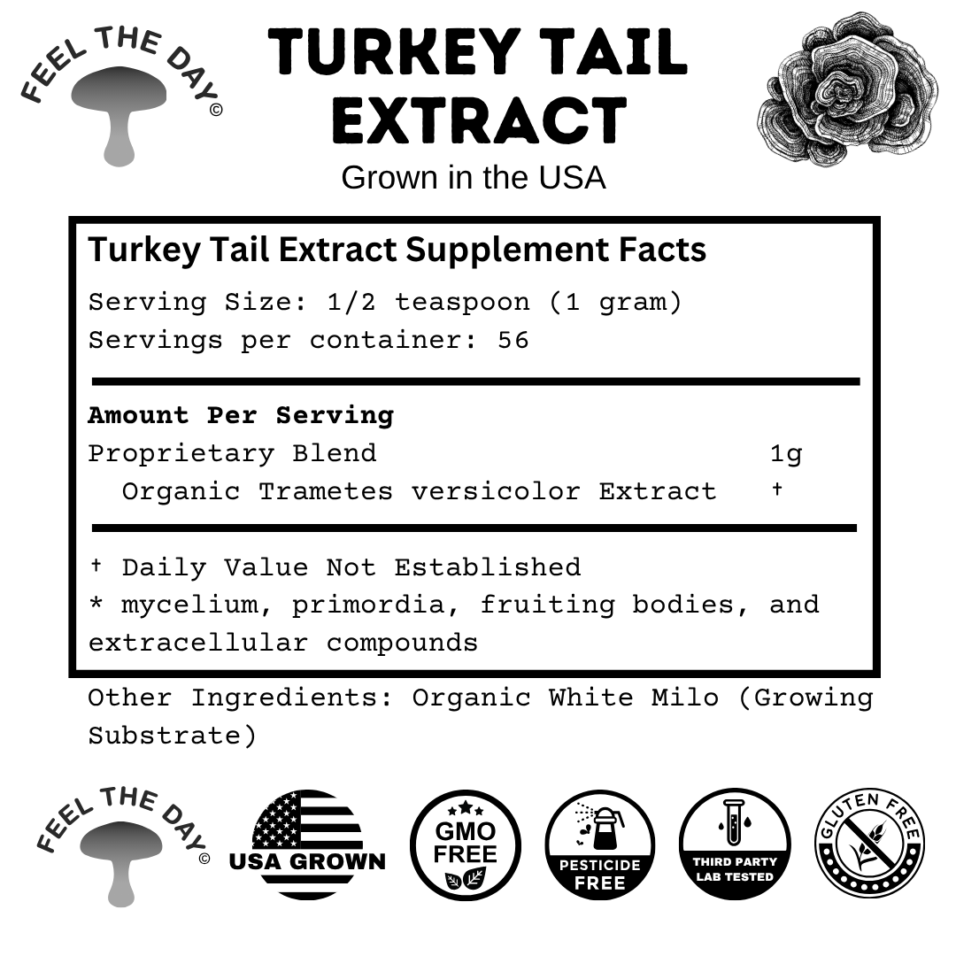 Turkey Tail mushroom powder supplement 2 oz