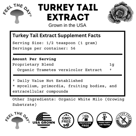 Turkey Tail mushroom powder supplement 2 oz