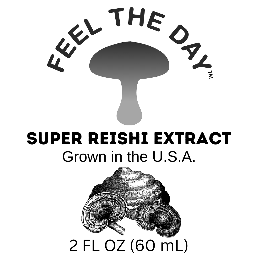 Small batch Super Reishi mushroom alcohol extract tincture 2 oz bottle